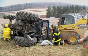 tipped-tractor