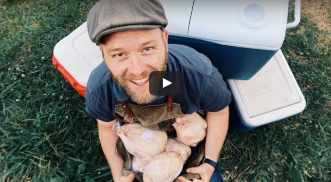 Butchering a Year's Worth of Chickens (Video)