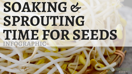 Soaking and Sprouting Times for Seeds (Infographic)