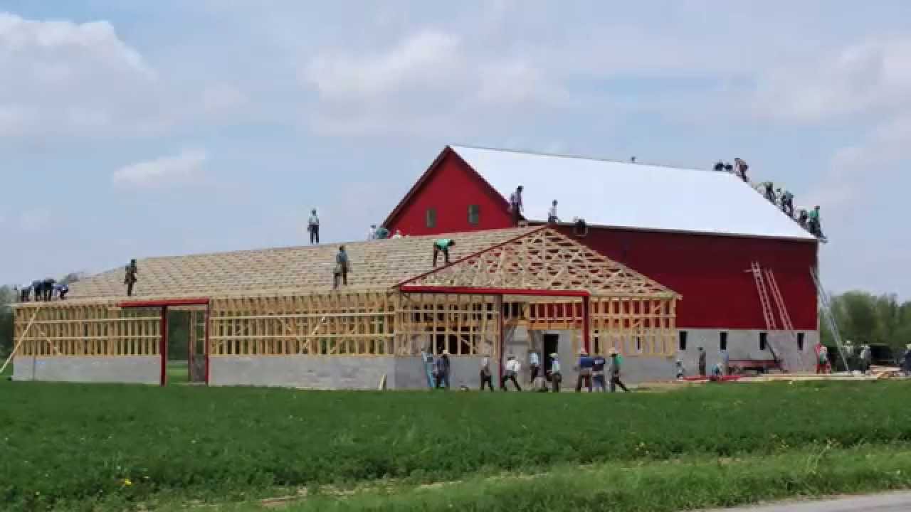 Amish Barn Raising (Video)